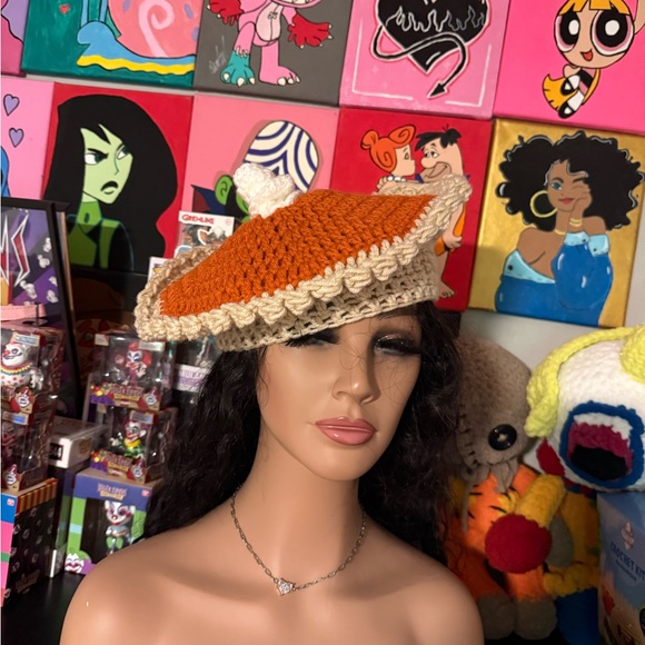 Crochet Pumpkin Pie Hat - Picture 4 of 4